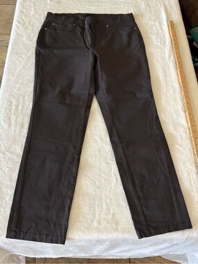 Rafaella Black Straight-Leg Chinos